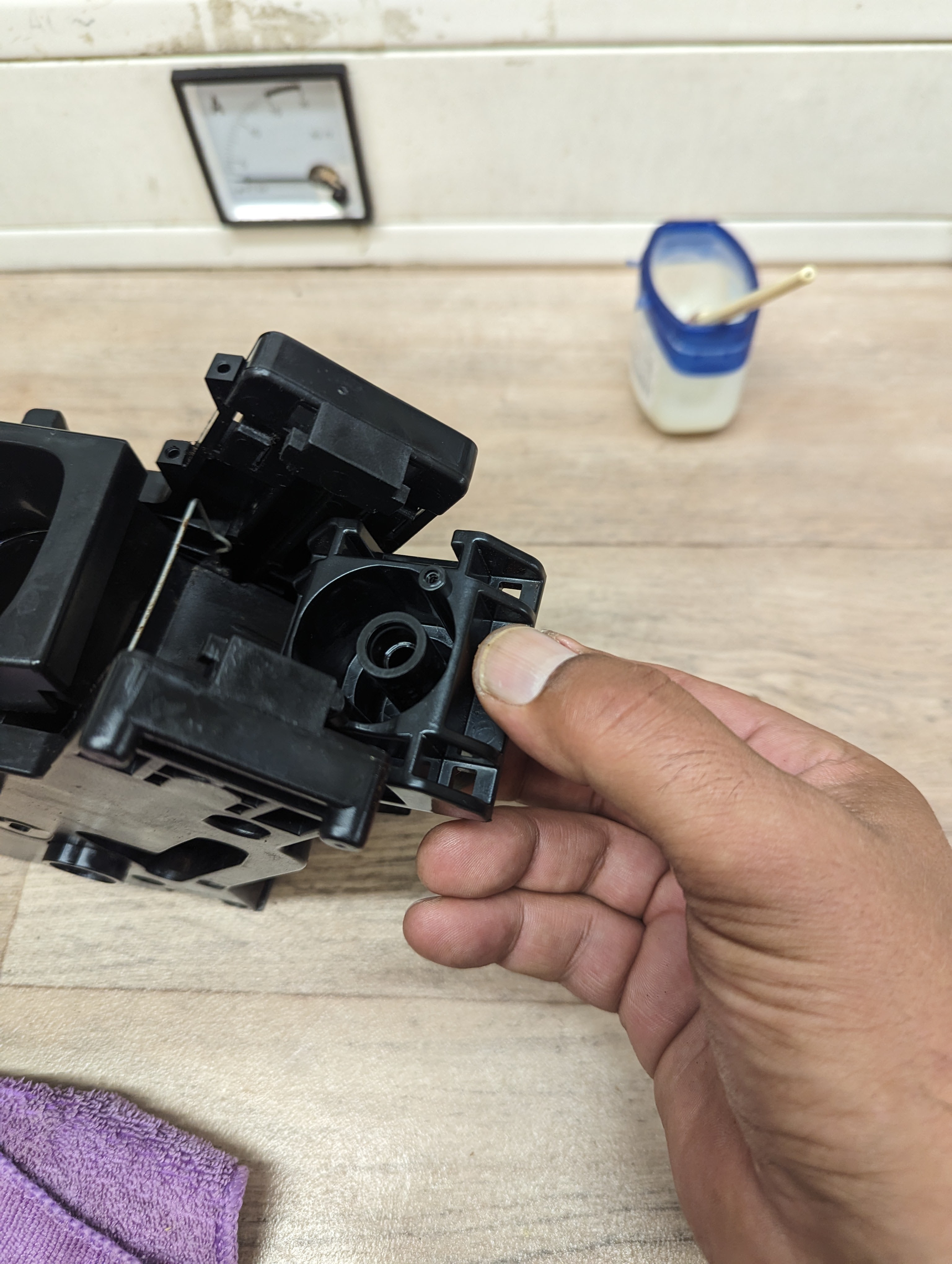 von unten nach oben drücken